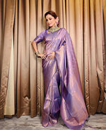 Luxurious Purple Jacquard Saree 
