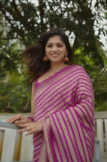 Blush Pink Jacquard Saree