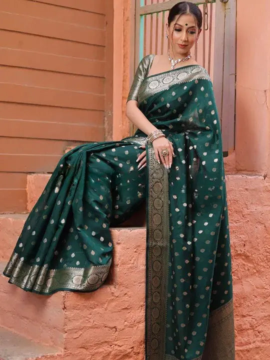Green Jacquard Saree