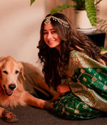 Elegant Green Jacquard Saree