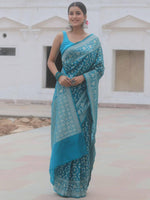 Elegant Sky Blue Jacquard Saree