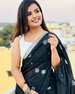 Rama Green Jacquard Saree