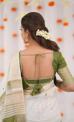 Elegant Green Jacquard Saree