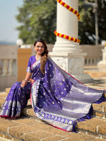 Royal Blue Jacquard Saree