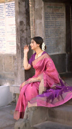 Purple Jacquard Saree