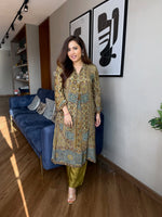 Natural Crepe Mirror Work Palazzo Suit Sets