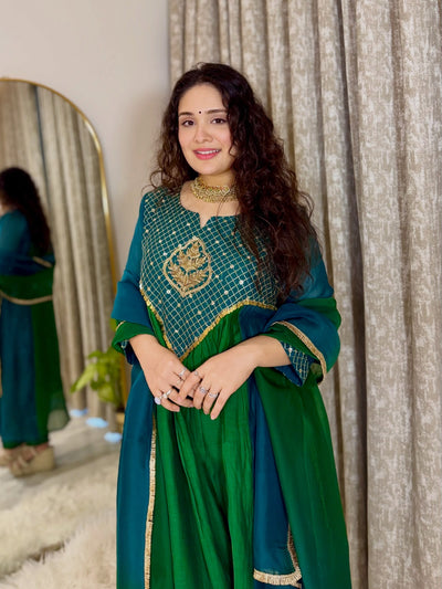 Emerald Royale Anarkali Suit Set