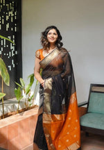Black Jacquard Saree