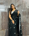 Rama Green Jacquard Saree – Serene Elegance with Premium Woven Craft