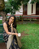 Luxury Black Jacquard Saree 