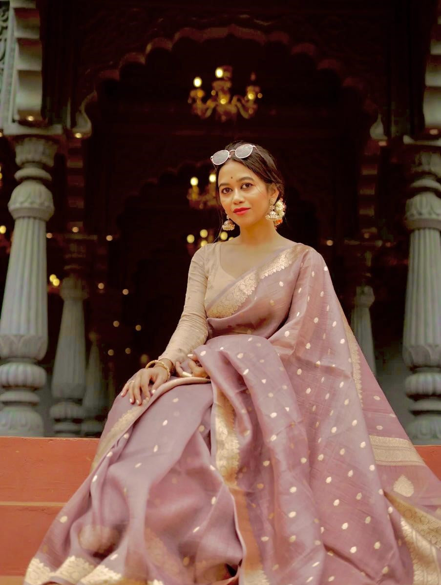 Light Purple Jacquard Saree