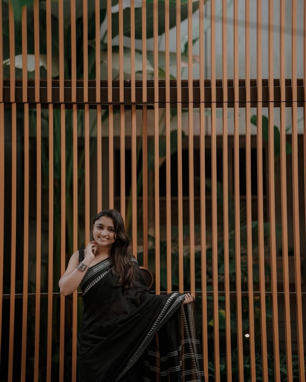 Classic Black Jacquard Saree