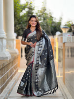 Black Jacquard Saree