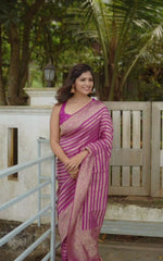 Blush Pink Jacquard Saree