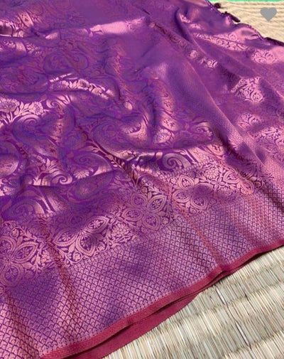 Royal Purple Jacquard Saree 