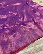 Royal Purple Jacquard Saree 