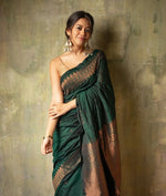 Elegant Green Jacquard Saree