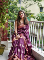 Royal Wine Jacquard Saree