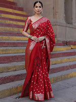 Red Jacquard Saree