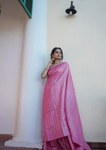 Charming Pink Jacquard Saree