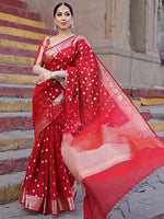 Red Jacquard Saree