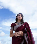 Royal Wine Jacquard Saree