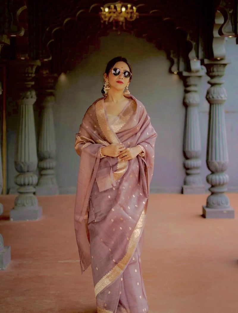 Light Purple Jacquard Saree