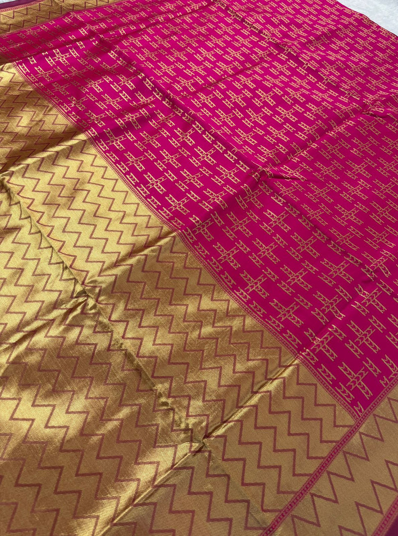 Maroon Jacquard Saree