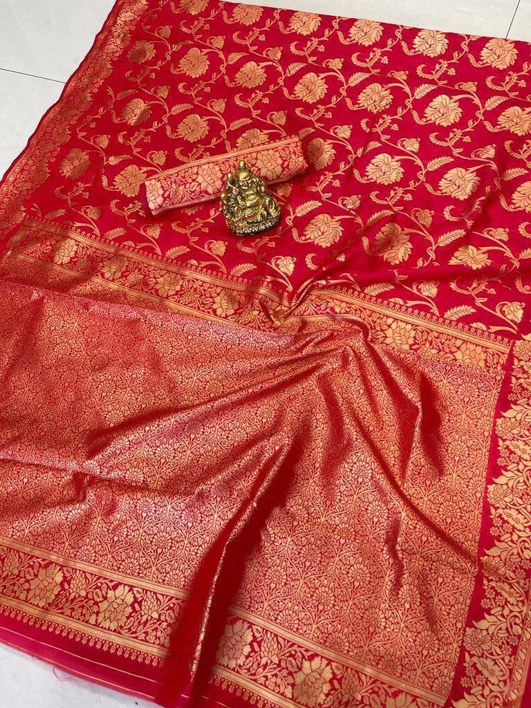 Maroon Jacquard Saree 