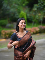 Classic Black Jacquard Saree