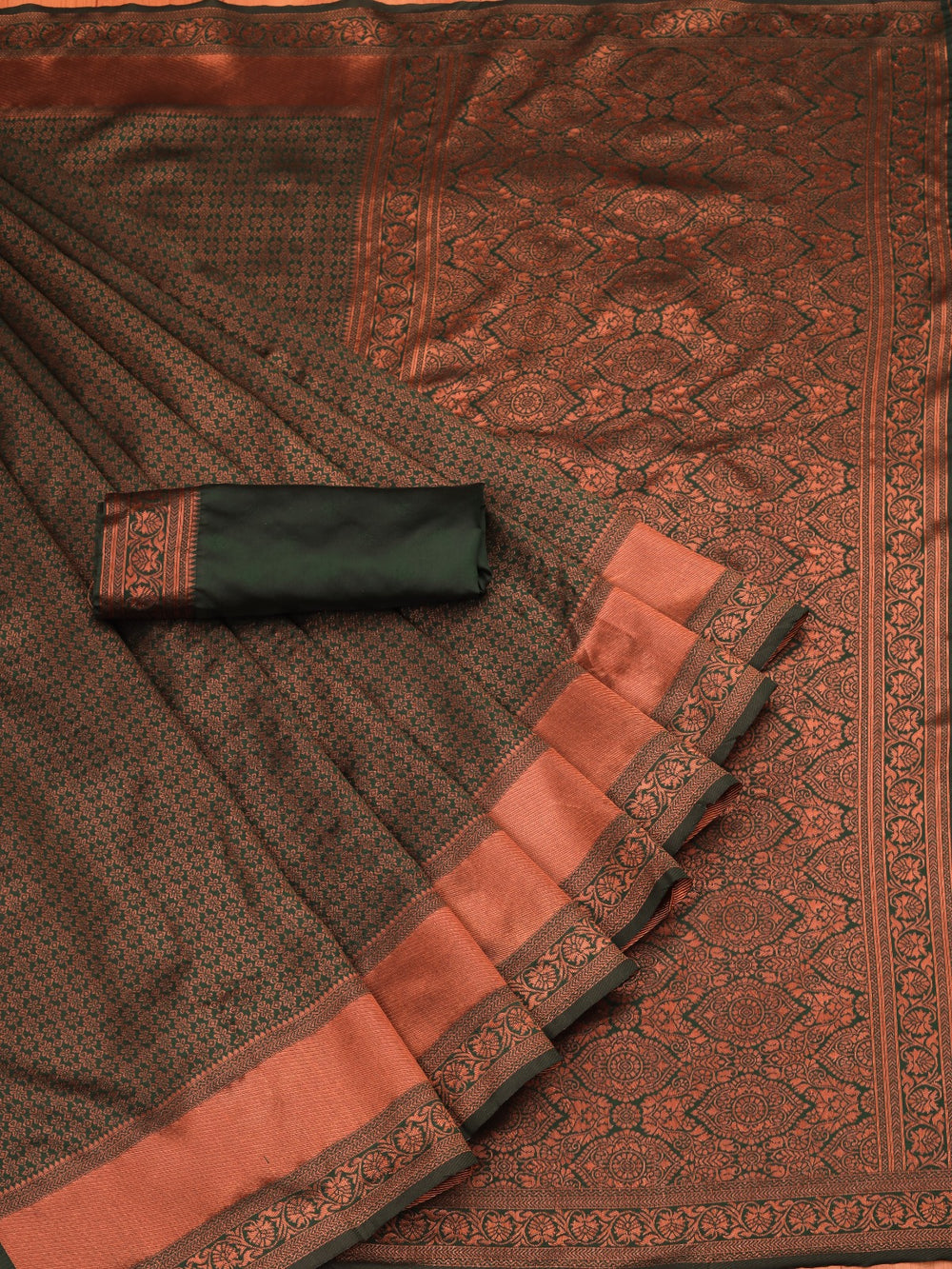 Mahendi Green Jacquard Saree