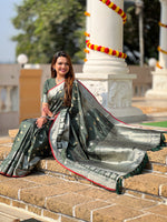 Green Jacquard Saree