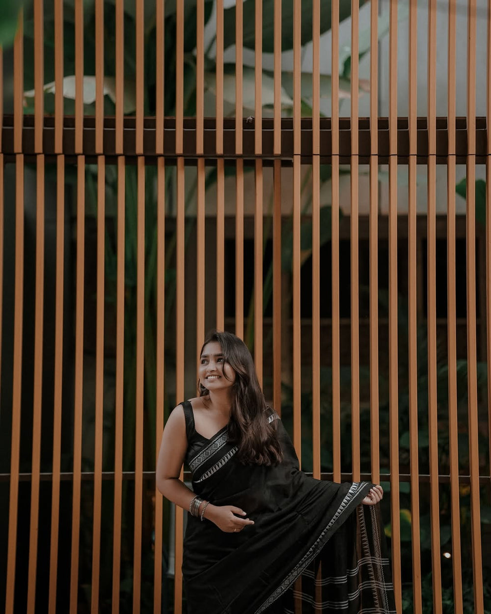 Classic Black Jacquard Saree