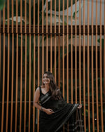 Classic Black Jacquard Saree