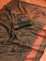 Mahendi Green Jacquard Saree