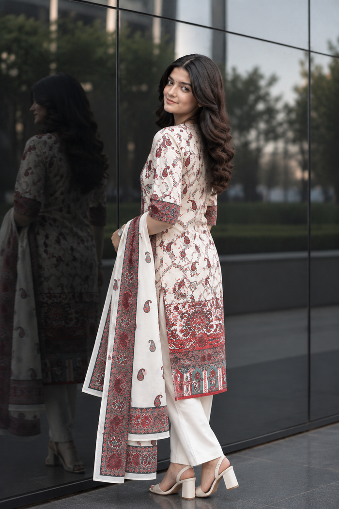 Premium Berry Silk Ready-Made Suit Set with Dupatta