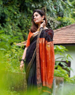 Black Jacquard Saree