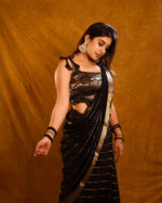 Premium Black Jacquard Saree