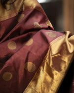 Brown Jacquard Saree