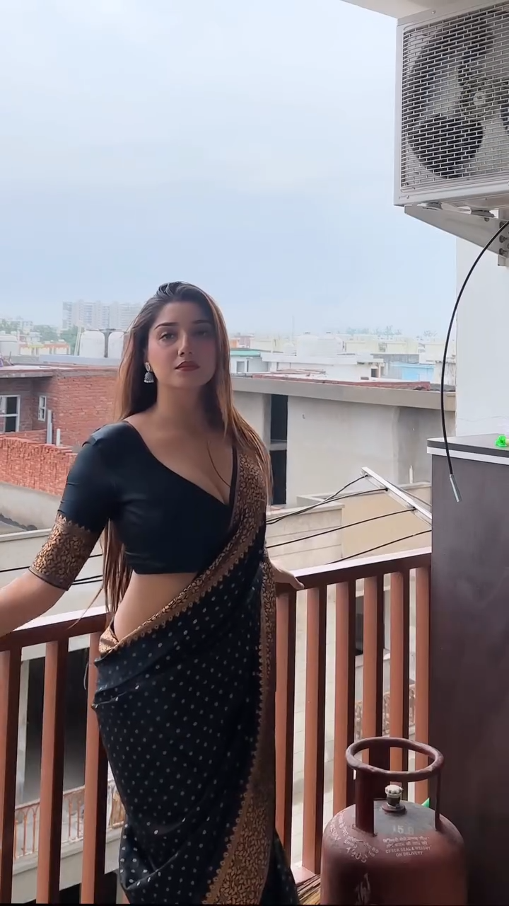 Onyx Black Jacquard Saree