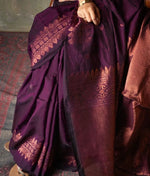 Luxury Wine Jacquard Saree