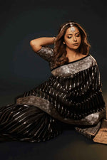 Black Jacquard Saree