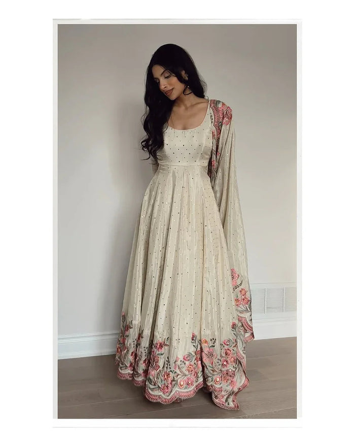 Amruta Premium Pure Vichitra Silk Gown