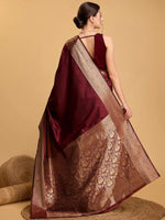 Maroon Jacquard Saree