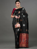 Exquisite Black Jacquard Saree