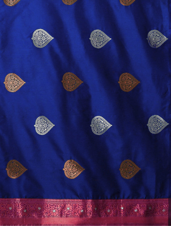 Graceful Blue Jacquard Saree – Premium Indian Ethnic Wear for Festive Elegance