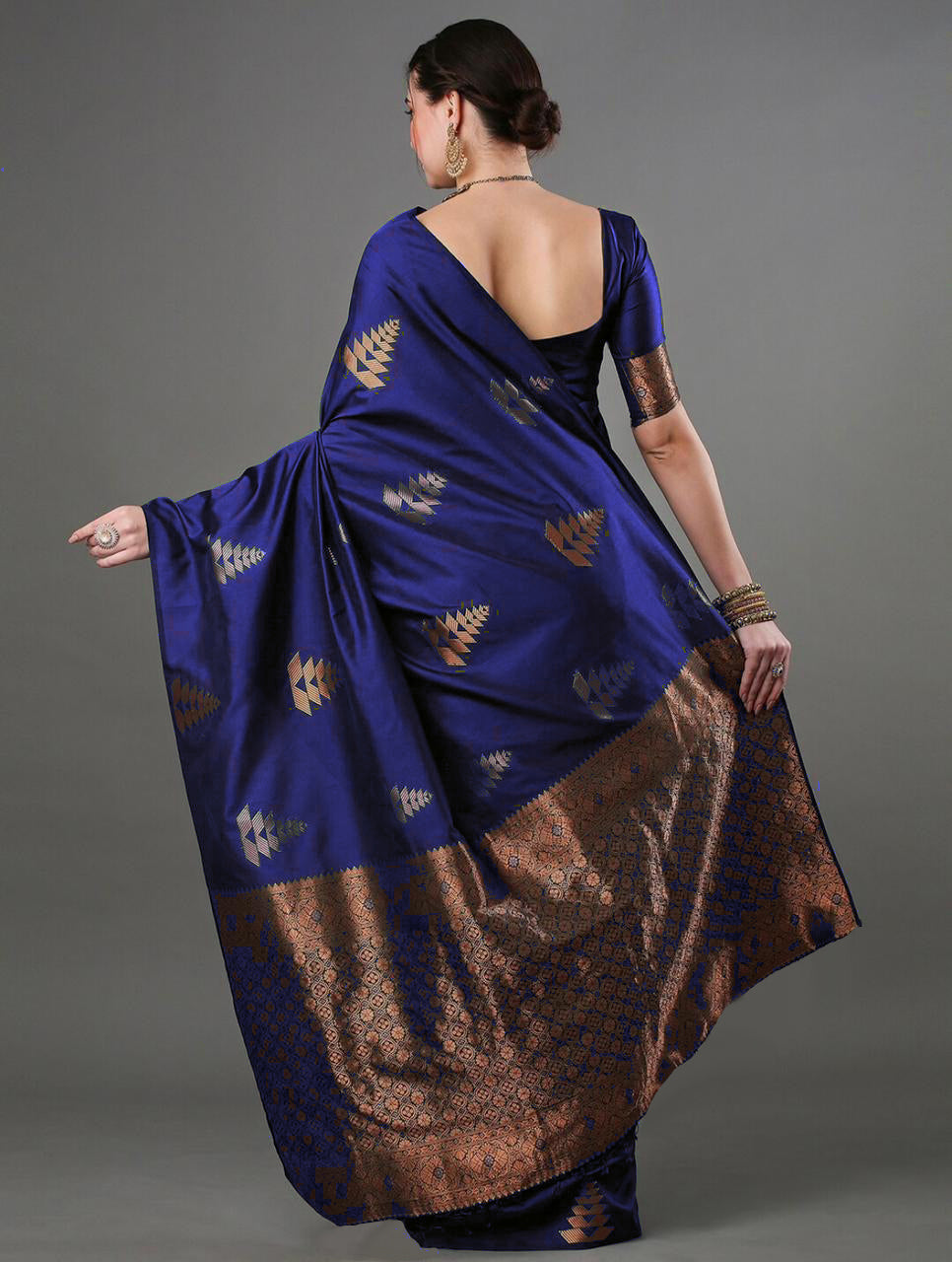 Blue Jacquard Saree