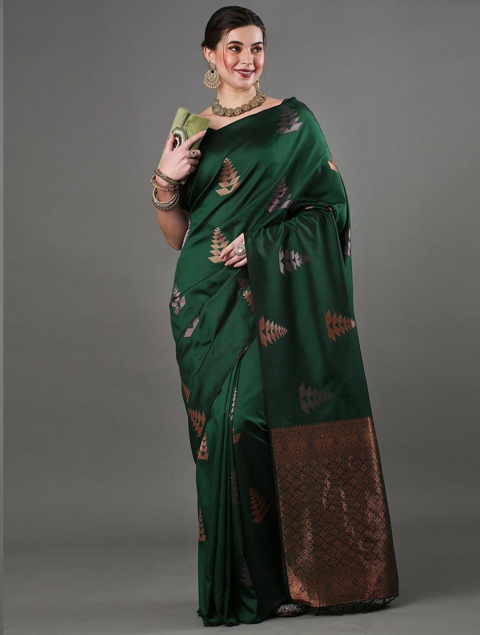 Green Jacquard Saree
