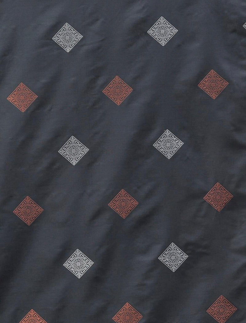 Grey Jacquard Saree