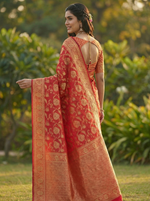 Maroon Jacquard Saree 
